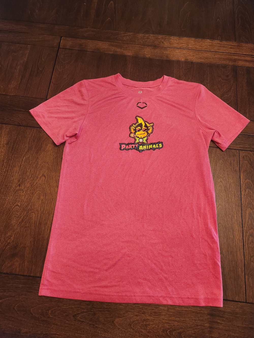 EvoShield Party Animals heather tech tee pink Savannah Bananas YL